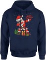 Święty Mikołaj dabbing – Merry Christmas Męska bluza z kapturem 