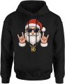 Rockowy Mikołaj – Ho Ho styl, świąteczny klimat z luzem Męska bluza z kapturem 