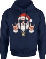 Rockowy Mikołaj – Ho Ho styl, świąteczny klimat z luzem Męska bluza z kapturem 