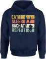 Eat sleep bachata repeat taniec latynoski Męska bluza z kapturem 