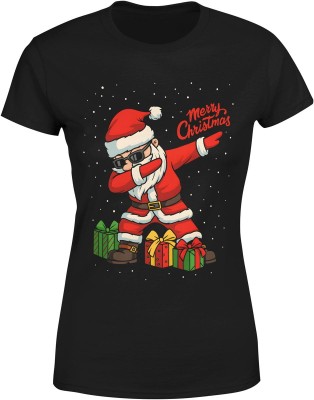 Święty Mikołaj dabbing – Merry Christmas Damska koszulka