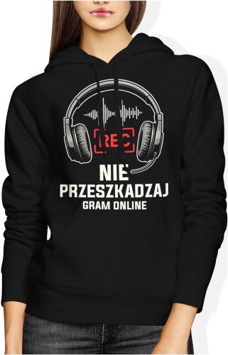 Nie przeszkadzaj gram online Damska bluza z kapturem 