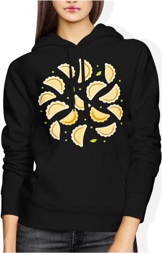 Pierogi – apetyczny motyw dla fanów polskiej kuchni i jedzeniowych klimatów Damska bluza z kapturem 