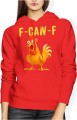 Zabawny kogut f caw f parodia fcawf Damska bluza z kapturem  