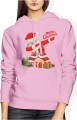 Święty Mikołaj dabbing – Merry Christmas Damska bluza z kapturem 