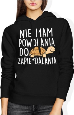 Nie mam powołania do zapiedalania – żółw Damska bluza z kapturem