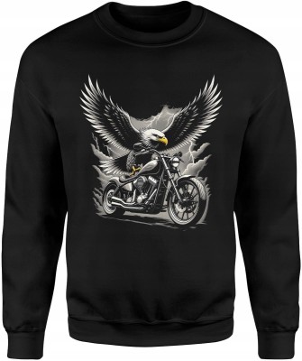 Orzeł wolności motocykl siła z orłem i motocyklem Męska bluza