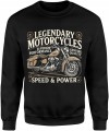 Legendary motorcycles speed power klasyczny motocykl wolność Męska bluza     