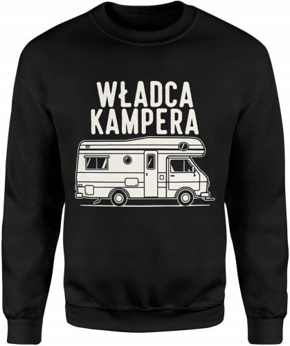 Władca kampera podróże campervan wolność droga lifestyle Męska bluza 