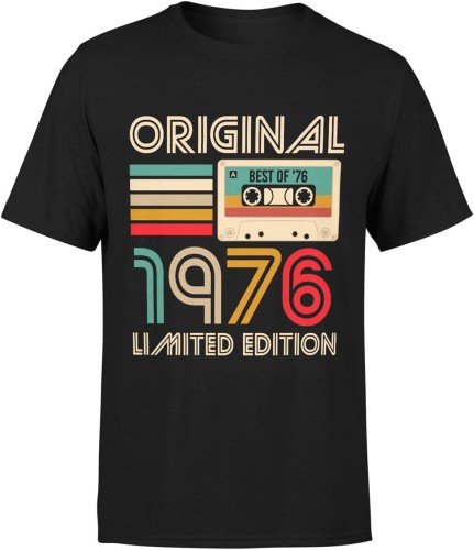 Original 1976 Limited Edition Kaseta Vintage Męska koszulka 