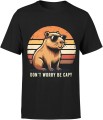 Kapibara dont worry be capy luz dystans humor chill vibe Męska koszulka 