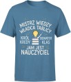 Mistrz wiedzy nauczyciel bohater klasy pasja edukacja Męska koszulka 