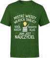 Mistrz wiedzy nauczyciel bohater klasy pasja edukacja Męska koszulka 