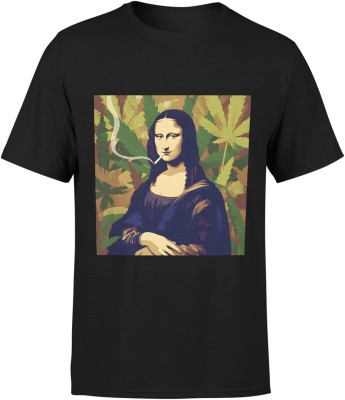 Mona Lisa artystyczna parodia klasyczne malarstwo natura kontrkultura Męska koszulka