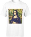 Mona Lisa artystyczna parodia klasyczne malarstwo natura kontrkultura Męska koszulka 
