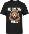 Nie drażnij misia dziki niedźwiedź siła natura ostrzeżenie animowany Męska koszulka 