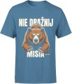 Nie drażnij misia dziki niedźwiedź siła natura ostrzeżenie animowany Męska koszulka 