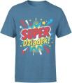 Super dziadek bohater rodziny energia styl komiksowy Męska koszulka 