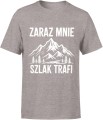 Zaraz mnie szlak trafi góry wędrówka humor turystyczny klimat natury Męska koszulka 