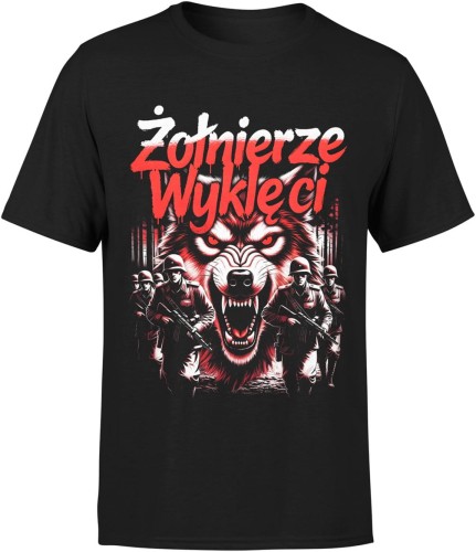 Żołnierze wyklęci wilcza siła historia honor niezłomność patriotyzm Męska koszulka 