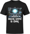 Będę grał w grę gaming komputer pad konsola tryb offline Męska koszulka  