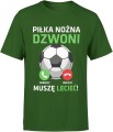 Piłka nożna dzwoni mecz futbol pasja kibic kibicowska Męska koszulka 