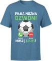 Piłka nożna dzwoni mecz futbol pasja kibic kibicowska Męska koszulka 
