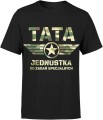 Tata jednostka do zadań specjalnych duma siła rodzina bohater Męska koszulka 