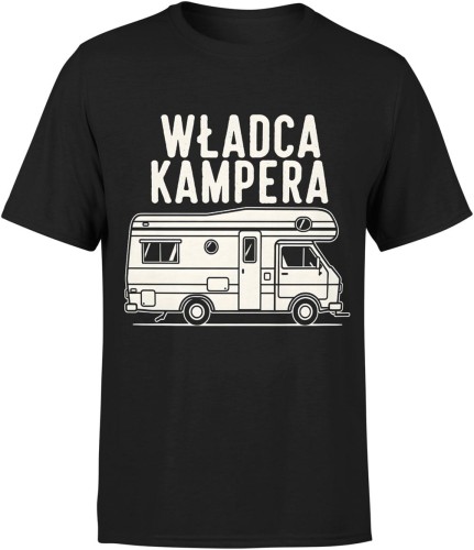 Władca kampera podróże campervan wolność droga lifestyle Męska koszulka 