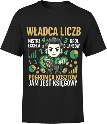Władca liczb – księgowy mistrz excela Męska koszulka