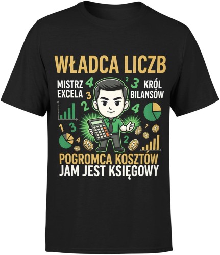 Władca liczb – księgowy mistrz excela Męska koszulka 