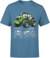 Traktor rolniczy schemat techniczny precyzja maszyny rolnictwo Męska koszulka 