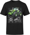Traktor rolniczy schemat techniczny precyzja maszyny rolnictwo Męska koszulka 