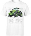 Traktor rolniczy schemat techniczny precyzja maszyny rolnictwo Męska koszulka 
