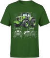 Traktor rolniczy schemat techniczny precyzja maszyny rolnictwo Męska koszulka 