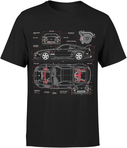 Schemat techniczny legenda 2jz jdm precyzja Męska koszulka 
