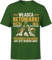 Władca betoniarki mistrz poziomicy król rusztowań pogromca bałaganu dla budowlańca Męska koszulka 