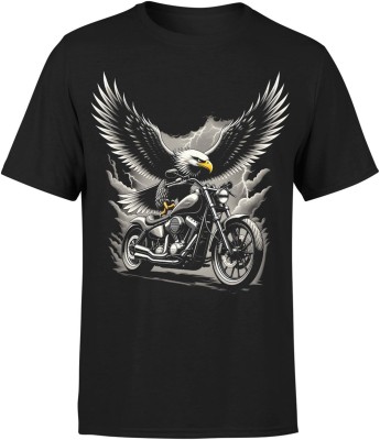 Orzeł wolności motocykl siła z orłem i motocyklem Męska koszulka