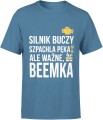 Silnik buczy szpachla pęka ale ważne że beemka Męska koszulka  