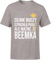 Silnik buczy szpachla pęka ale ważne że beemka Męska koszulka  
