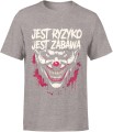 Mroczny klaun ryzyko zabawa horror styl graficzny Męska koszulka 
