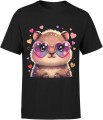 Słodka kabibara serca miłość kawaii uroczy styl Męska koszulka 