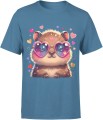 Słodka kabibara serca miłość kawaii uroczy styl Męska koszulka 
