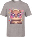 Słodka kabibara serca miłość kawaii uroczy styl Męska koszulka 