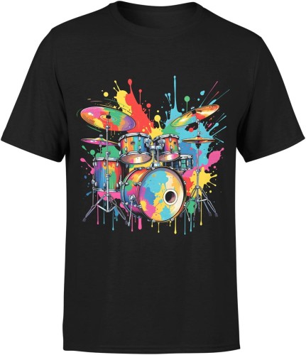 Perkusja muzyka kolor energia rytm perkusista Męska koszulka 