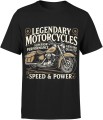 Legendary motorcycles speed power klasyczny motocykl wolność Męska koszulka 