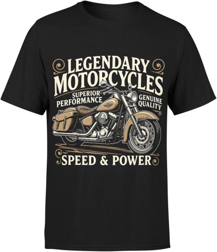 Legendary motorcycles speed power klasyczny motocykl wolność Męska koszulka 