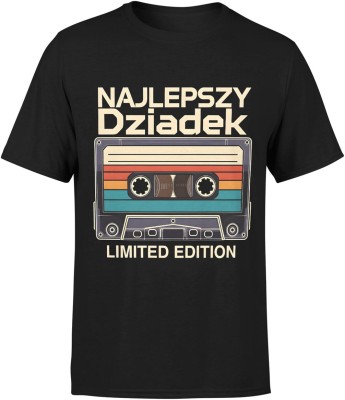 Najlepszy dziadek kaseta retro limitowana edycja styl klasyczny Męska koszulka