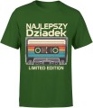 Najlepszy dziadek kaseta retro limitowana edycja styl klasyczny Męska koszulka 