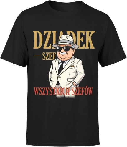 Dziadek szef wszystkich szefów autorytet klasa charakter Męska koszulka 